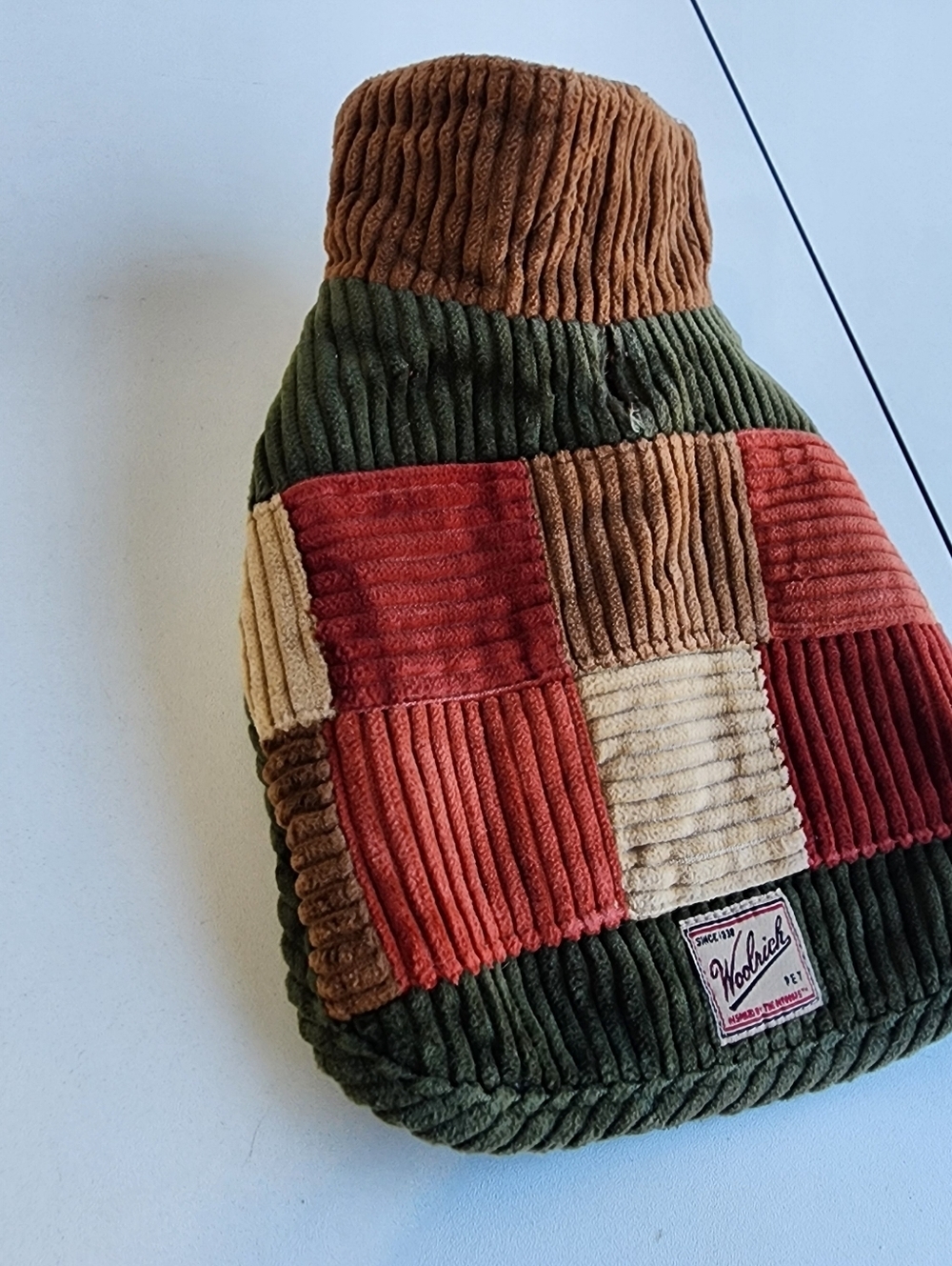 Woolrich Pet Dog Corduroy Patchwork Coat Vest Fall Winter Jacket OS - Picture 2 of 11
